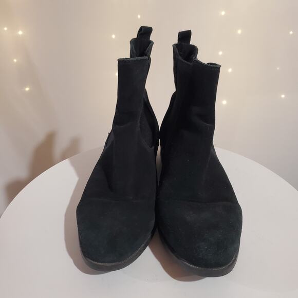 La Canadienne Sara Waterproof Suede Leather Chelsea Ankle Boots Womens 9 Black - Picture 2 of 12